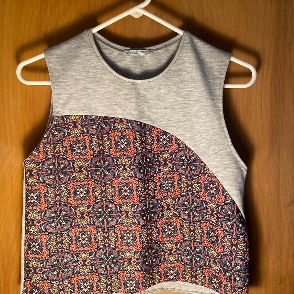 Zara Gray Tank Top Size Small